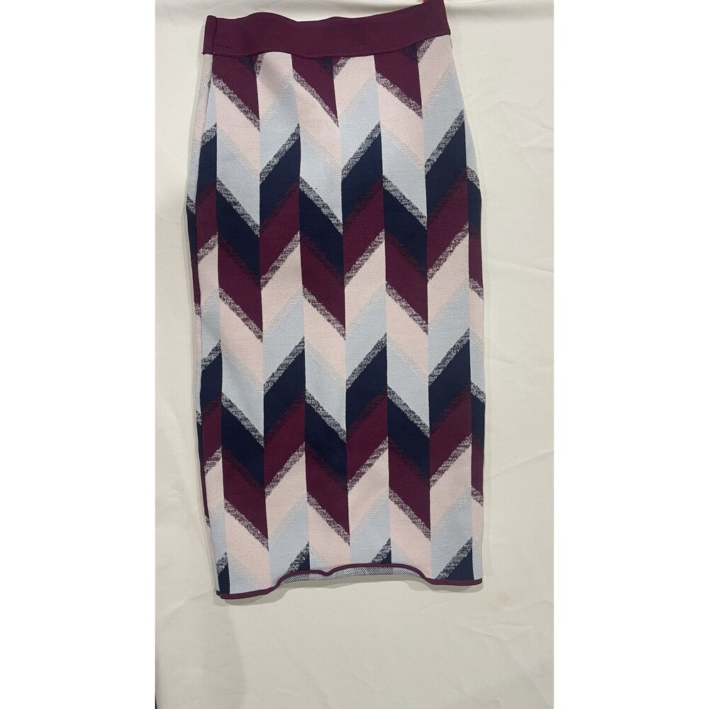 BCBG PENCIL PATTERN ZIGZAG SEXY PARTY SKIRT XS BANDAGE FORMAL EVENT